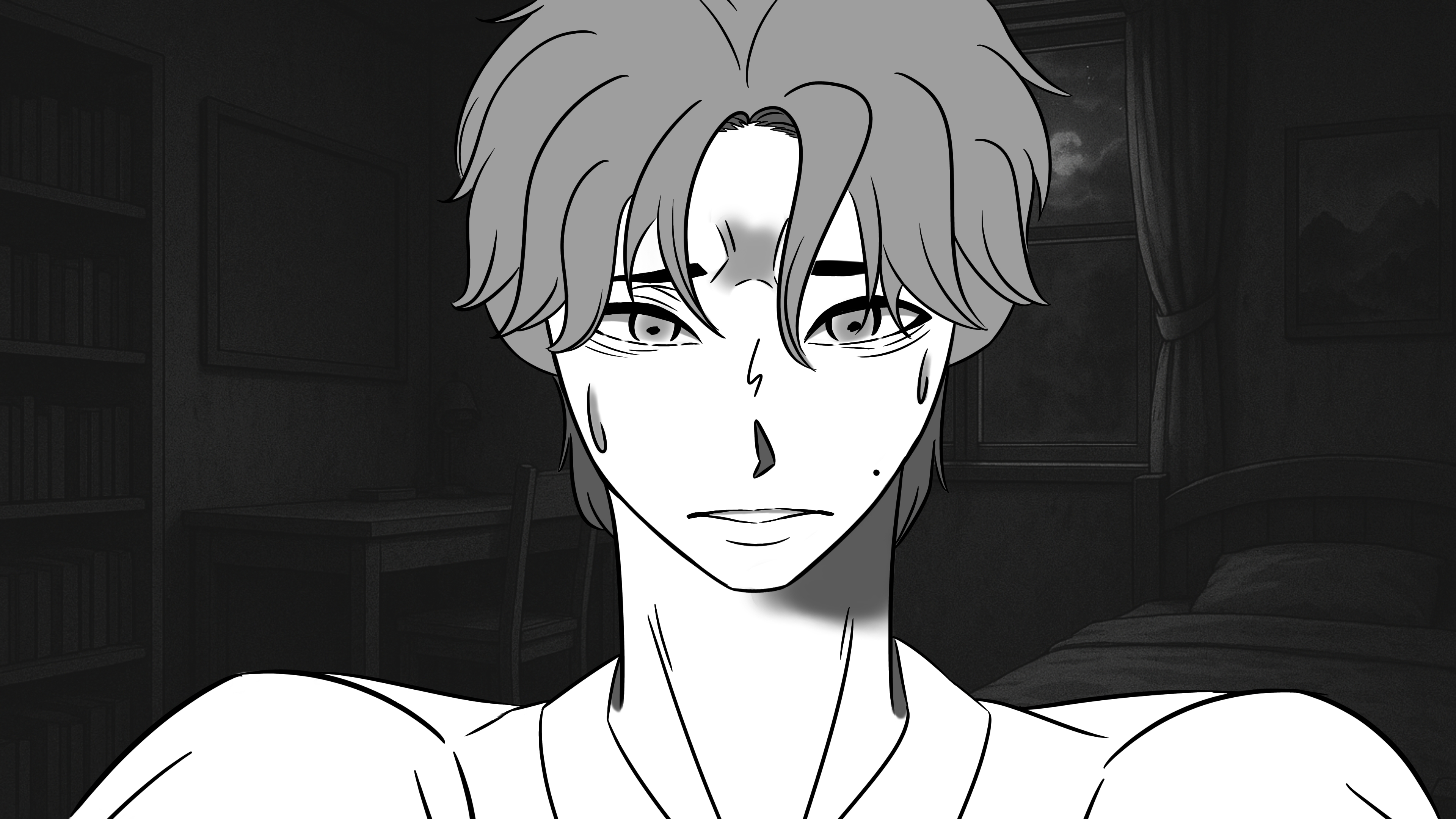 Hiro in human form looking conflicted